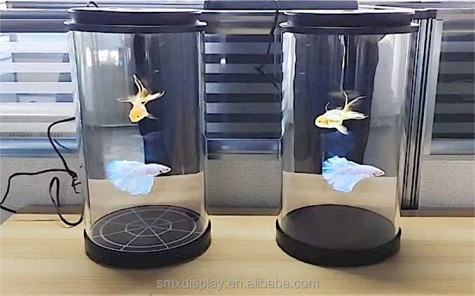 Une boîte à hologrammes 3D interactive basée sur l' AI, un stand d' exposition de 75 pouces, une boîte à hologrammes holotube. 5