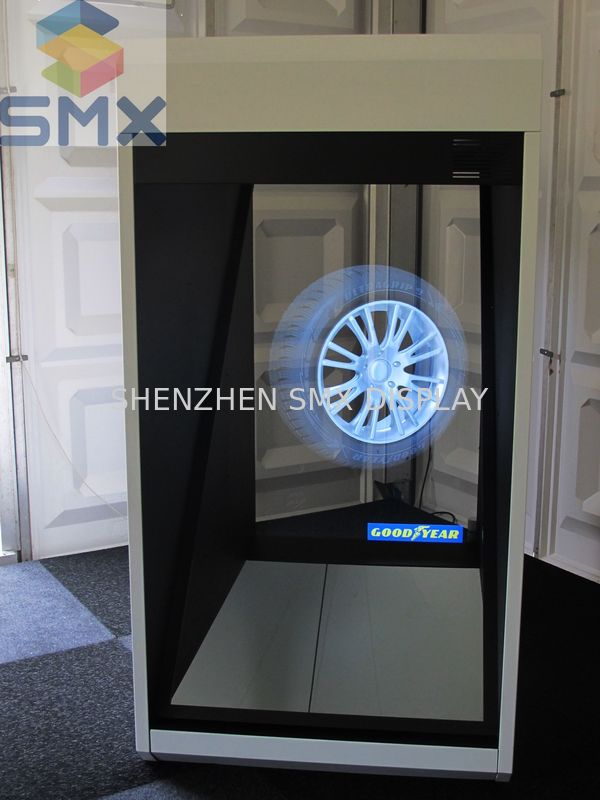 1 Sided HoloCube hologram advertising display showcase in stereo display