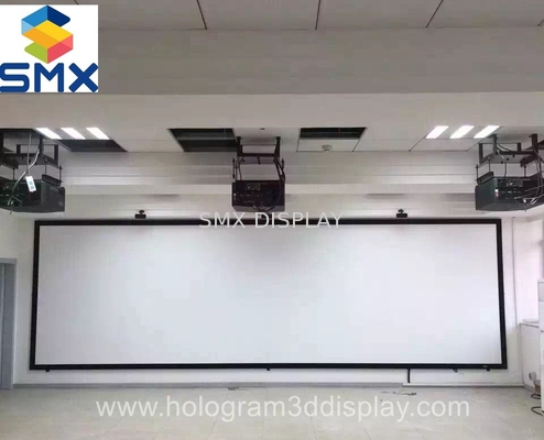 Le grand cinéma de 4K 3D examine l'écran de projection 3D argenté avec la peinture argentée