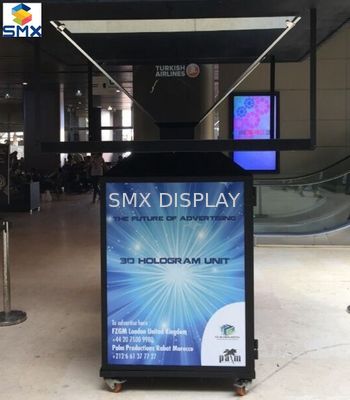 qualité 4 ont dégrossi les unités de la visualisation 3d olographes de pyramide pour la publicité de position Usine