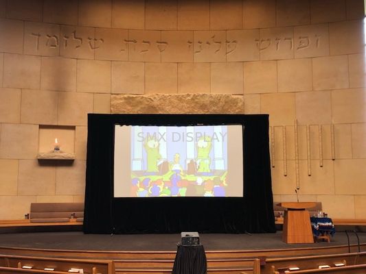 16:9 Projecteurs et équipement de présentation Écran de projecteur pliable en position debout avec kit de robe