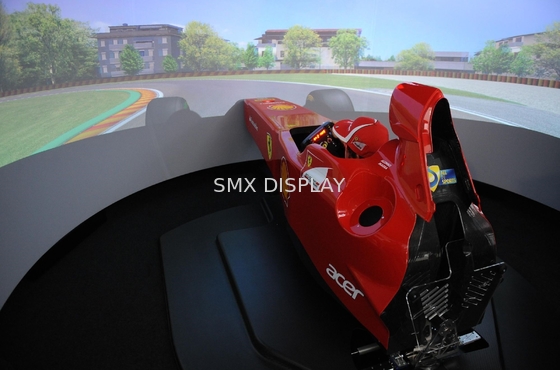 Le grand écran incurvé du projecteur 360° a fixé le cadre pour le gain du simulateur 1,0