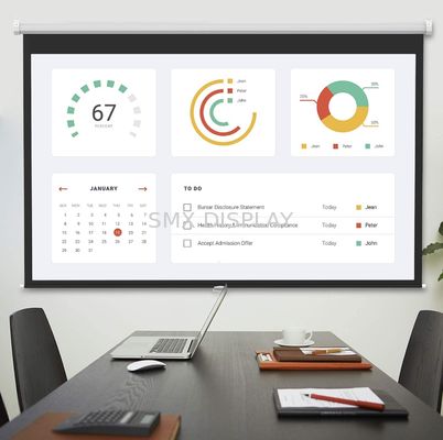 Qualité Abaissez l'écran manuel de projecteur avec le 16:9 de serrure automatique 120 pouces Usine