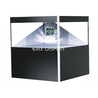 Qualité 360 degrés Hologramme de la pyramide 3D vitrine / Hologramme 3D clair de la pyramide Holobox Vue de verre Usine