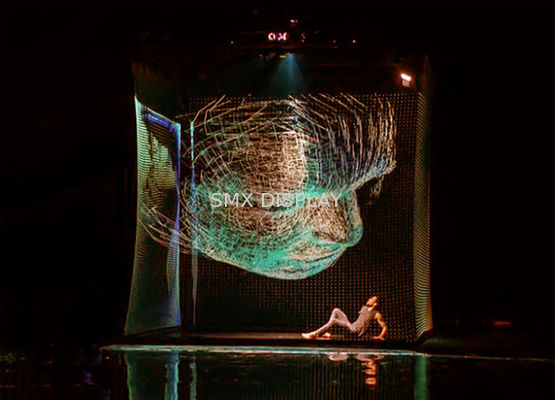 Qualité Écran de mesh holographique transparent de 9x30m Écran de projecteur d'hologramme pour événements en direct Usine