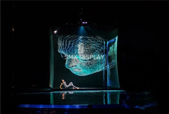 canevas transparent invisible d'écran de l'hologramme 3D de 9.5x50m
