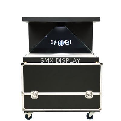 Qualité 270 degrés 22-32 pouces boîte holographique vitrine attractive 3D pyramide de projection holographique Usine