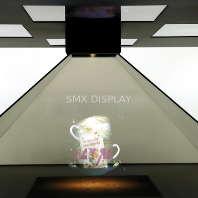 La publicité 165x165x82 cm de port USB d'affichage d'hologramme de pyramide de lumière de LED