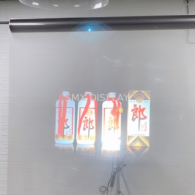 film olographe transparent de projection arrière d'espace libre de 1,52 x 30 mètres avec auto-adhésif