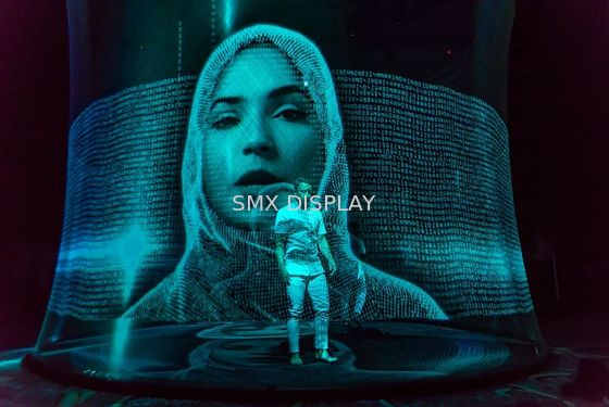 Qualité Écran de projection 3D olographe transparent de la gaze 50m d'hologramme Usine