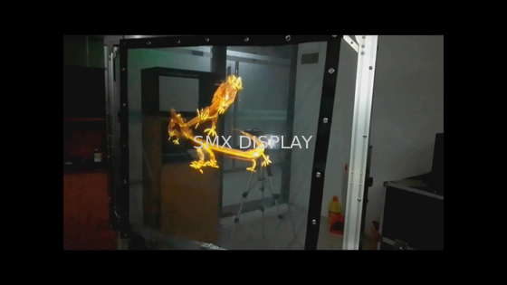 longueur du projecteur 30m de 3D Holo Gauze Holographic Screen Transparent Mesh