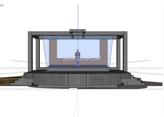 système de projection de 10m 3D/aluminium visuels olographes d'eye-liner pour des événements vivants, concerts de musique