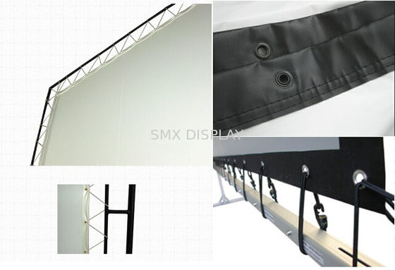 Qualité Écrans de projection pliables d'oeillets avec le blanc mat flexible de HD, argent 3D Usine