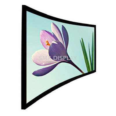 qualité 180" HD flexible blanc/gris a courbé l'écran de projection avec le tissu de brillant de ruban pour des événements Usine