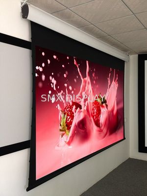qualité Le plafond a enfoncé l'écran de projection motorisé tendu par étiquette avec le blanc flexible de Hd Usine