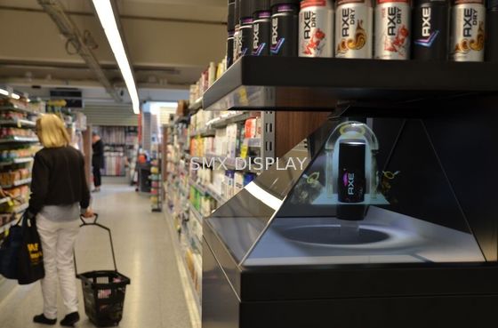 Qualité 270 degrés affichage holographique de pyramide de projection de 22 pouces 3D pour la publicité Usine